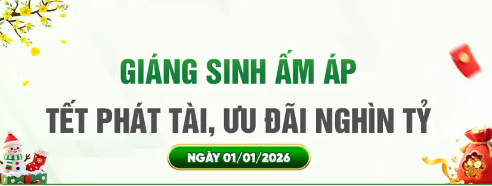 Giáng Sinh Ấm Áp OK9 2025 – Nhận Lì Xì Siêu Khủng 1.000 Tỷ Đồng Đón Năm Mới 2026 10 Giáng sinh ấm áp OK9 tết phát tài ưu đãi nghìn tỷ